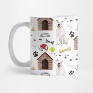 Amstaff Dog Half Drop Repeat Pattern Mug